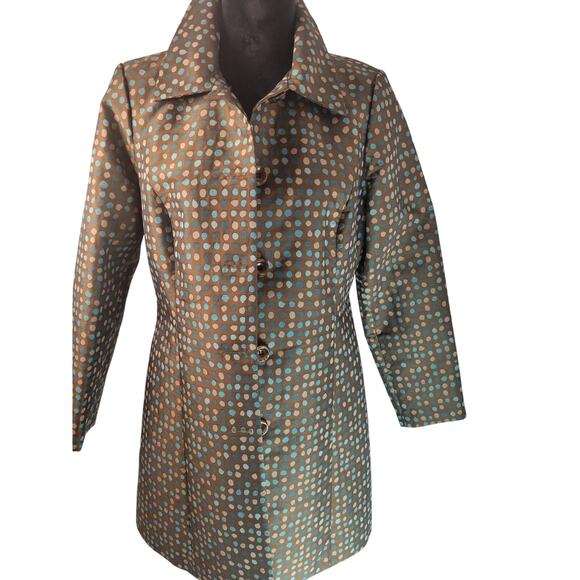 Bentley A | The Connector Coat – Satin Polka Dot Statement Trench - Medium - Picture 2 of 6